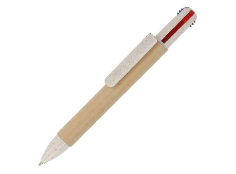 Papierkugelchreiber mit 4 Schreibfarben