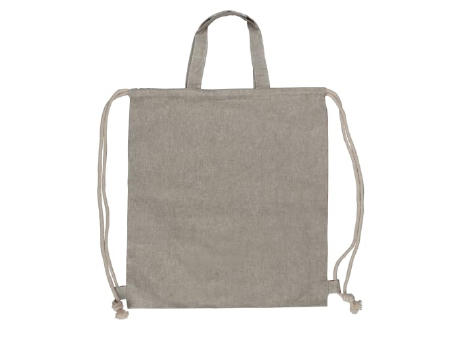 Tasche/Beutel mit Kordelzug aus recycelter Baumwolle 38x42cm
