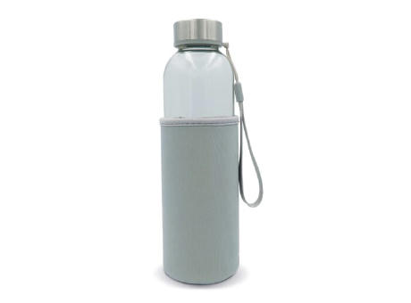 Trinkflasche aus Glas mit Neoprenhülle 500ml