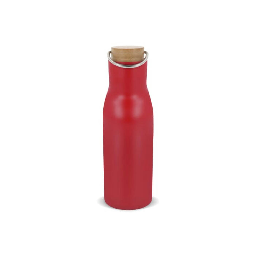 Isolier-Flasche mit Bambusdeckel, 500ml