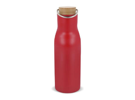 Isolier-Flasche mit Bambusdeckel, 500ml