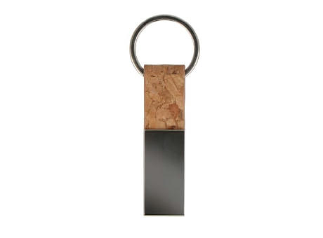 Schlüsselanhänger Kork & Metall rechteckig