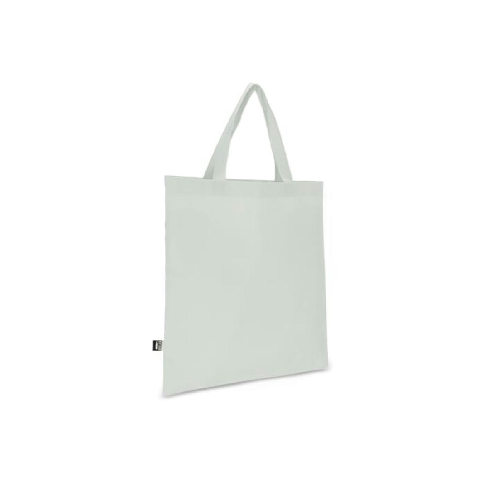 R-PET Tragetasche aus Non Woven mit kurzen Griffen 38 x 42cm 75g/m²