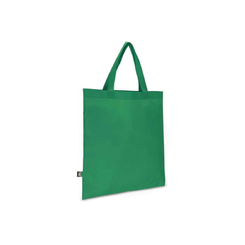 R-PET Tragetasche aus Non Woven mit kurzen Griffen 38 x 42cm 75g/m²