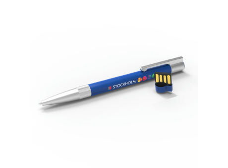 USB Pen Stockholm Blue (Blue ink), 2 GB Basic