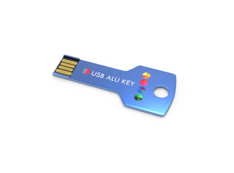 USB Stick Alu Key Blue, 2 GB Basic