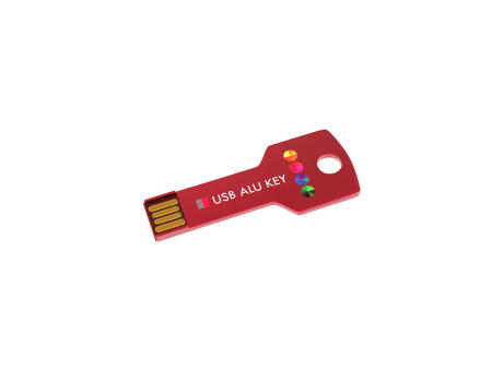 USB Stick Alu Key Red, 2 GB Basic