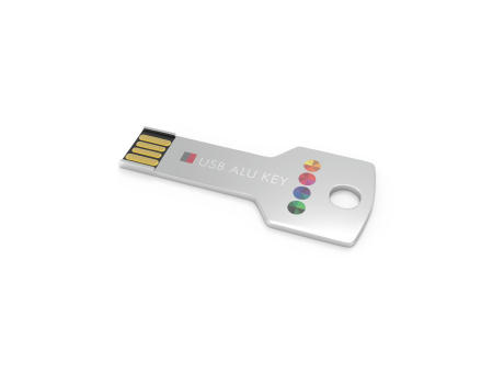 USB Stick Alu Key Silver, 2 GB Basic