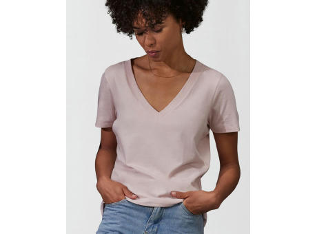 Camiseta con Cuello en V de Mujer #E150