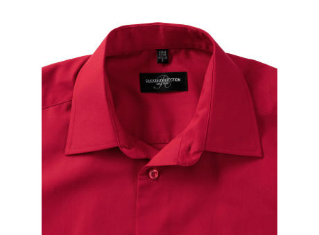 Camisa popelin manga corta hombre