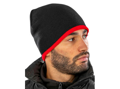 Gorro de punto contrastado