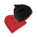 Gorro de punto contrastado