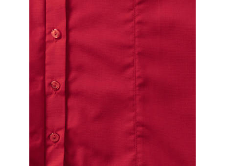Camisa popelin manga corta mujer