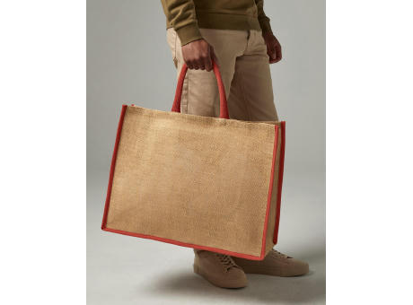 Bolsa shopper de yute natural almidonado Market