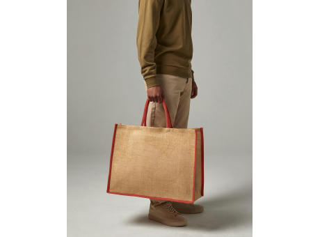 Bolsa shopper de yute natural almidonado Market