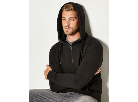 Sudadera con Capucha corte regular 1/4 cremallera