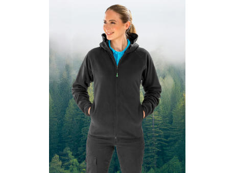 Chaqueta micropolar reciclada y con capucha 