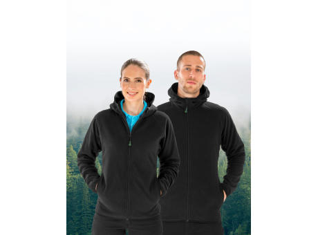 Chaqueta micropolar reciclada y con capucha 