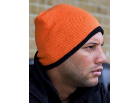 Gorro de punto contrastado