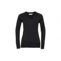 Jersey de punto cuello V mujer
