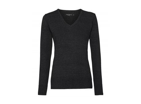 Jersey de punto cuello V mujer