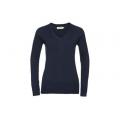 Jersey de punto cuello V mujer