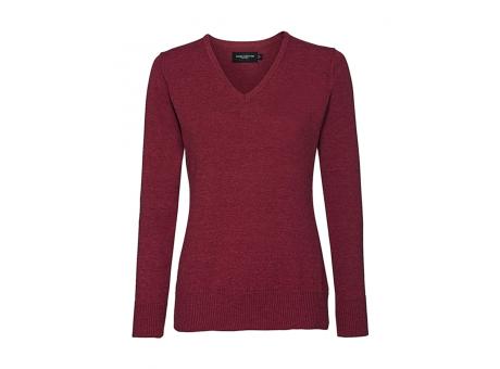 Jersey de punto cuello V mujer