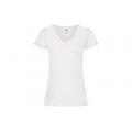 Camiseta cuello V Valueweight corte femenino