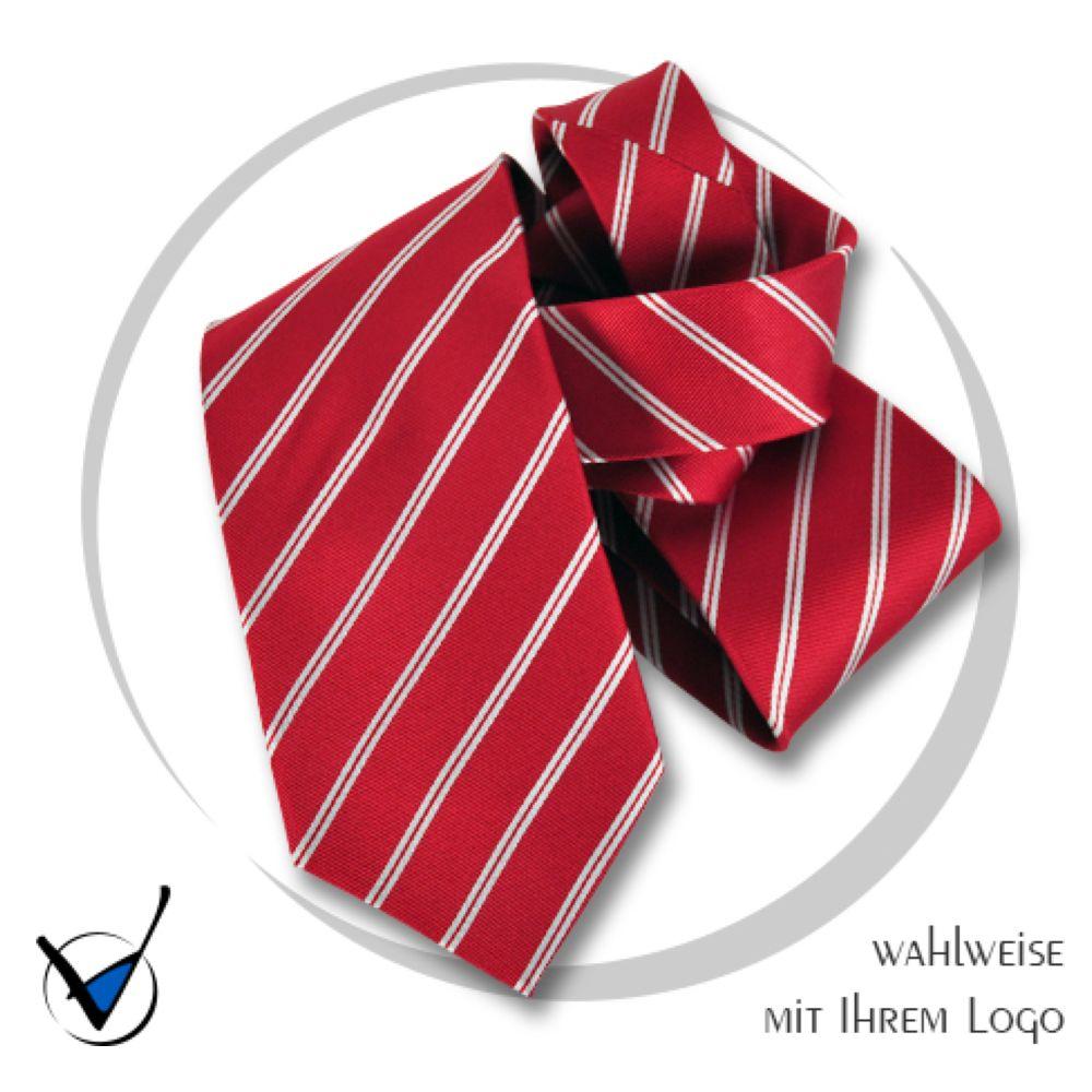 Krawatte Kollektion Dessin 37-1 - Rot/Weiß