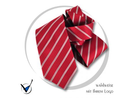 Krawatte Kollektion Dessin 37-1 - Rot/Weiß