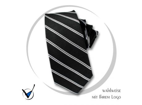 Krawatte Kollektion Dessin 37-6 - Schwarz/Weiß