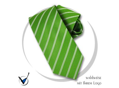 Krawatte Kollektion Dessin 37-9 - Grasgrün/Weiß