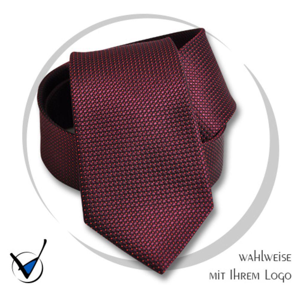 Krawatte Kollektion Dessin 42-3 - Weinrot