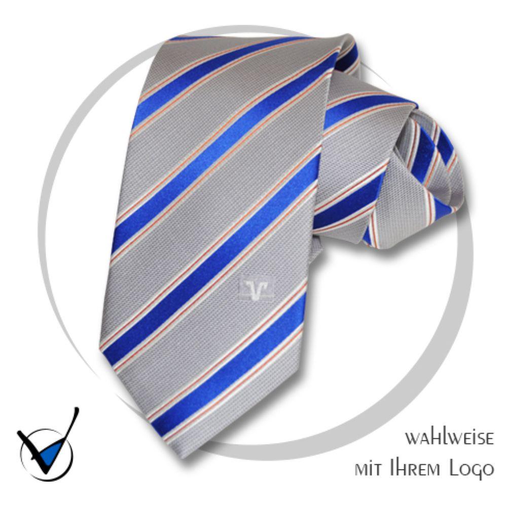 Krawatte Volksbank 2, Seide gewebt - Farbe 2 Blau