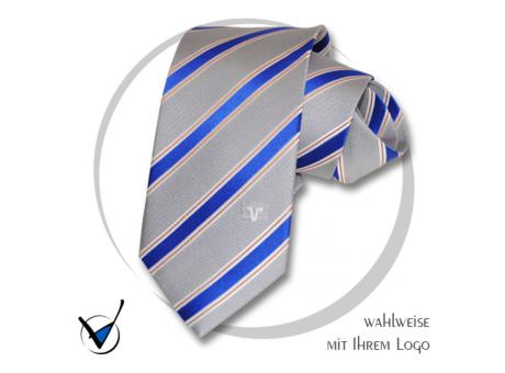 Krawatte Volksbank 2, Seide gewebt - Farbe 2 Blau