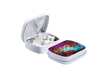 Mini Klappdeckeldose mit Form Pfefferminz