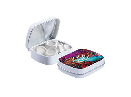 Mini Klappdeckeldose mit Form Pfefferminz