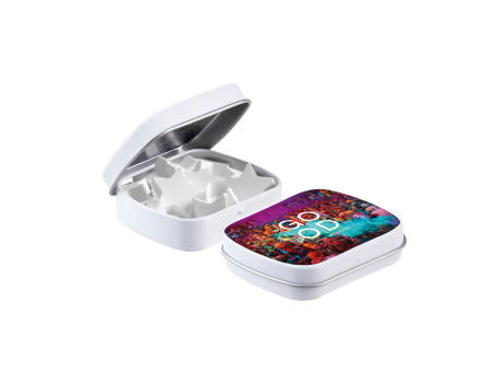 Mini Klappdeckeldose mit Form Pfefferminz