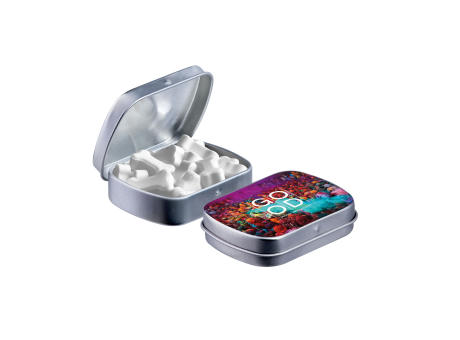 Mini Klappdeckeldose mit Form Pfefferminz