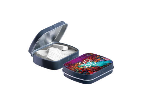 Mini Klappdeckeldose mit Form Pfefferminz