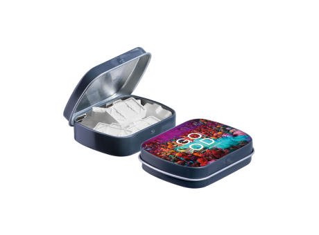 Mini Klappdeckeldose mit Form Pfefferminz