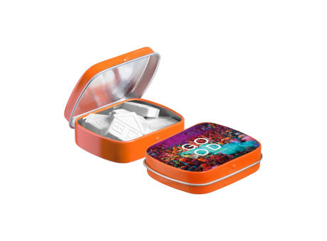 Mini Klappdeckeldose mit Form Pfefferminz