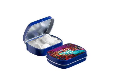 Mini Klappdeckeldose mit Form Pfefferminz
