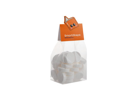 Blockbeutel mit Headerkarte in Ihrer eigenen Form und 150 Gramm Süßigkeiten