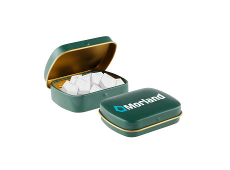 Mini Klappdeckeldose Logo Pfefferminz