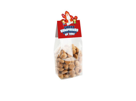 Blockbeutel mit Headerkarte in Ihrer eigenen Form und 100 Gramm Süßigkeiten