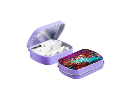 Mini Klappdeckeldose mit Form Pfefferminz