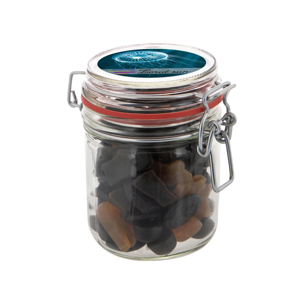 Maxi Weckglas 0,4 Liter, mit Süßigkeiten