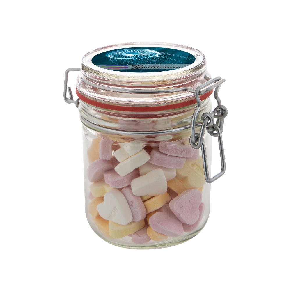 Maxi Weckglas 0,4 Liter, mit Süßigkeiten