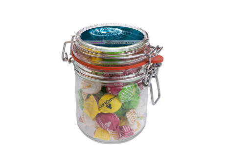 Maxi Weckglas 0,4 Liter, mit Süßigkeiten